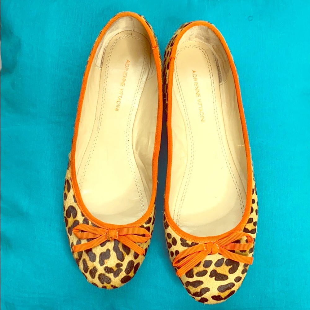 Adrienne Vittadini  ballet slipper leopard cowhid